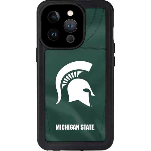 Michigan State University Green Jersey iPhone 15 Pro Waterproof Case